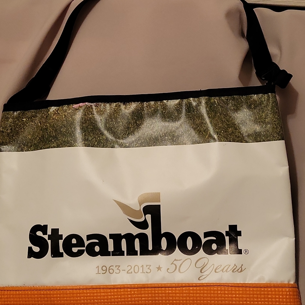 Large Shoulder Bag OlovesM Recycled Products Bag Gift Steamboat White Orange